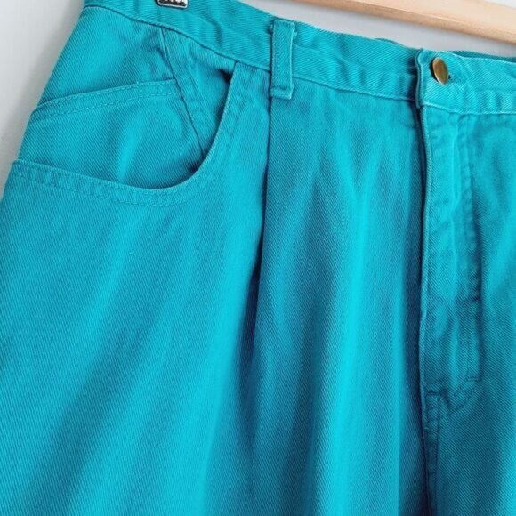 LADY FOOTLOCKER Vintage Hi-Rise Mom Jeans Teal Sz 14 | 16 - Picture 6 of 11